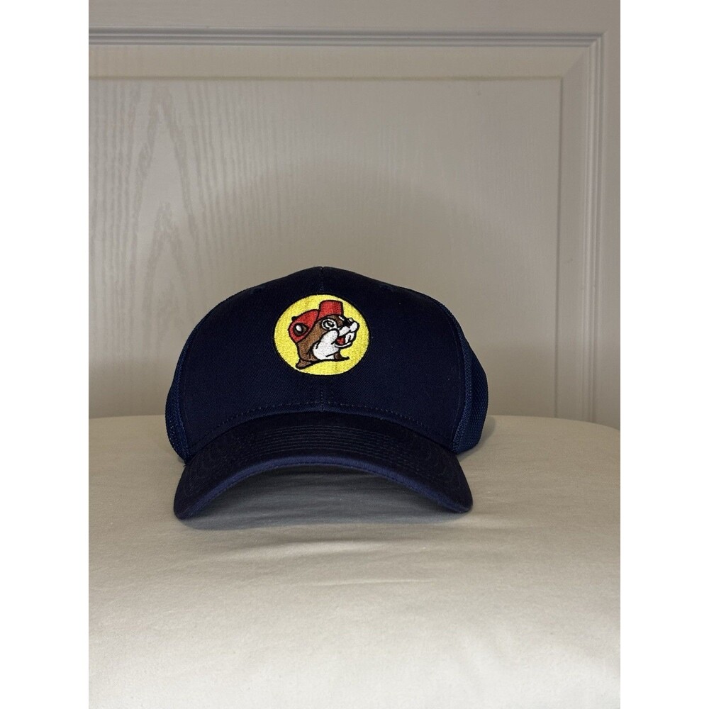 Buc-ee's Trucker Hat Unisex OSFM Navy‎ Blue Excellent Beaver Logo Snapback Cap